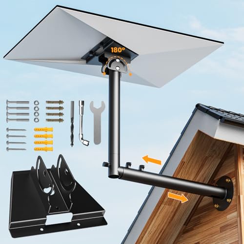 Starlink Gen 3 Mount, Adjustable Length Starlink Gen 3 Mounting Bracket, 180° Adjustable Direction Mounting Kit for Starlink Gen 3 Internet Kit Satellite