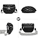 Eslcorri Crossbody Bags for Women - Fashion Sling Purse Shoulder Bag Fanny Pack Puffer Leather Causal Chest Bum Bag with Adjustable Wide Strap for Workout Traveling Running Shopping