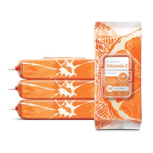 Image of Body Prescription Makeup Cleansing Wipes - Gentle and Effective Face Wipes, 50 Count (Pack of 4), Vitamin C
