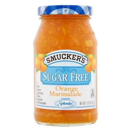 "Smucker's Sugar-Free Orange Marmalade", the Whole Fruit Goodness, No Added Sugar Delight