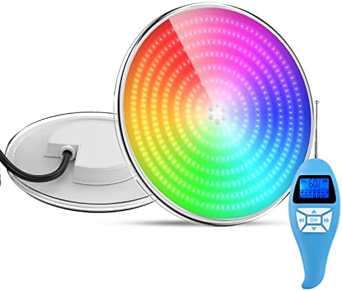 Projecteur LED Piscine RGB 15W – Lot De 2, Filetage 1.5″, Télécommande – Pour Piscine Fibre, Acier, Bois (12V)