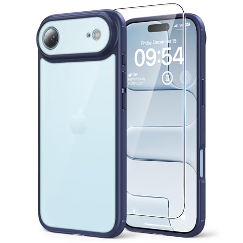 Image of TAURI for iPhone Air Case, with Screen Protector, Matte Blue