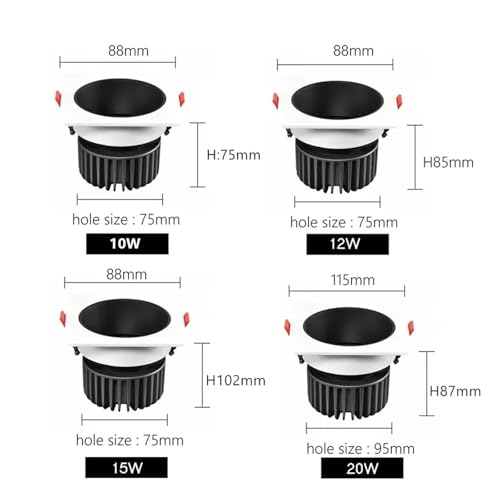 Foco LED Downlight regulable antirreflejos para eliminar el cansancio visual en casa 6