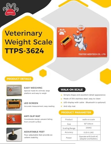 Báscula veterinaria para animales hasta 440 lbs miniatura 3