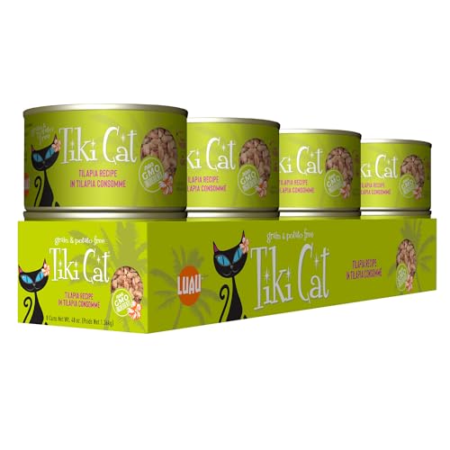 Image of Tiki Cat Luau Wet Cat Food, Tilapia, 6 oz. Cans (8 Count)