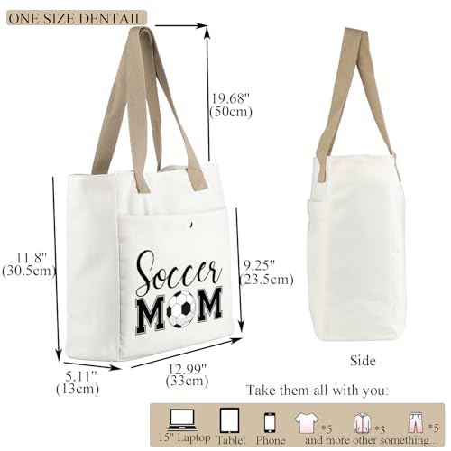 Bolso Tote Soccer Mom para aficionados y jugadoras de fútbol miniatura 3