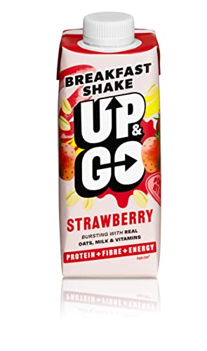 UP & GO Breakfast Drink - Strawberry & Banana, High Protein, Calcium & Fibre (330ml x 8 Bottles) - Image 4