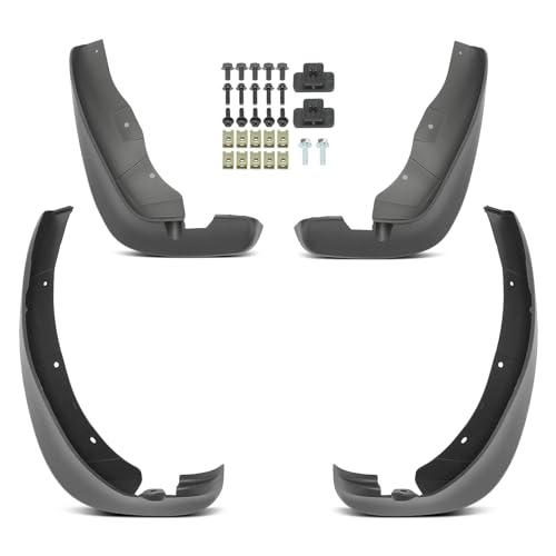 YHTAUTO Set of 4 Mud Flaps Splash Guards Accessories Replacement for Mazda Miata 1990-1997, Not with Side Skirts and Rear Bumper Lip, Front and Rear LH RH, Black