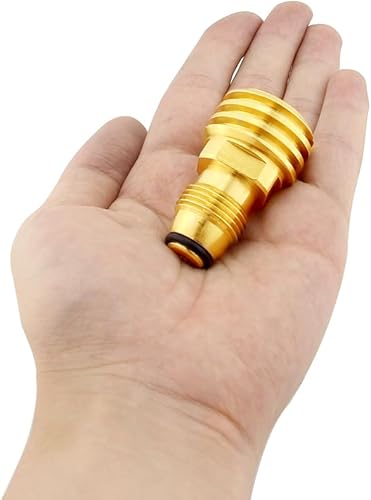 Miniatura 9 de Hooshing Adaptador de tanque de propano con 12 juntas tóricas de propano que convierte la válvula de servicio del tanque POL LP en manguera QCC1tipo