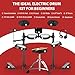 AiJoy Electric Drum Set for Beginners, 4 Quiet Mesh Pads, 15 Drum Kits & 225 Sounds, 2 Cymbals w/Choke, USB MIDI, Includes Throne, Sticks & Headphones, Perfect Kit for Practice & Gifts (ADD50)