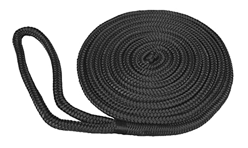 Ligne de quai Taylor Made en nylon noir anti-choc de 4,6m pour éviter l'usure des taquets de bateau