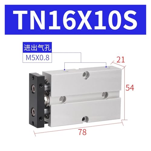 Cylindre double tige TN16 rigidité et compacité pneumatique - 3