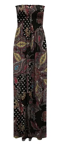 Robe d'été pour femme avec col bandeau imprimé maxi sans manches longue décontractée pour femme mode urbaine grande taille imprimé floral robe bustier...