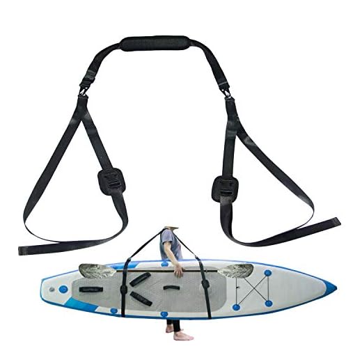 Adjustable Kayak SUP Carry Strap Multi-Use Shoulder Strap for Surfboard Stand Up Paddleboard Canoe Longboard Carry Belt Paddle Board Accessories