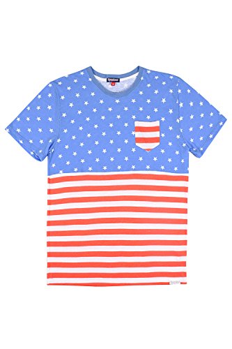 Tipsy Elves Men's American Flag Patriotic T Shirts - USA Tee Shirts for Men (X-Large, American Flag Pocket Tee)