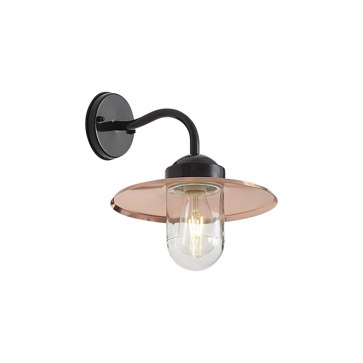 Qazqa moderne applique murale extérieure noir 36.1cm Kansas