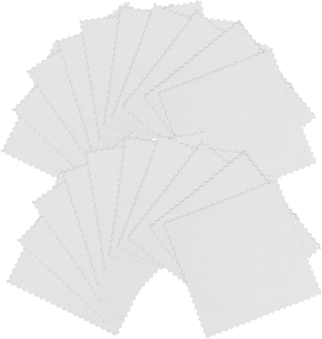 CALLARON Jewelry Cleaning Cloth Suede Polishing Cloth 50pcs 8x8cm
