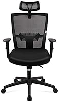 mfavour Ergonomic Office Chair with Back Support, Mesh Office Chair with Adjustable Headrest and Armrest, Home Office...