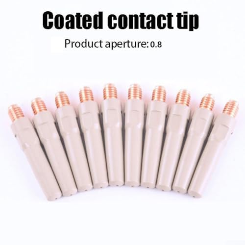 Welding Accessories Non-Stick Coating Tips Fit For 15AK for MIG Welder Equipment Dual-coating Welding Nozzles, 45x0.8mm - Image 6