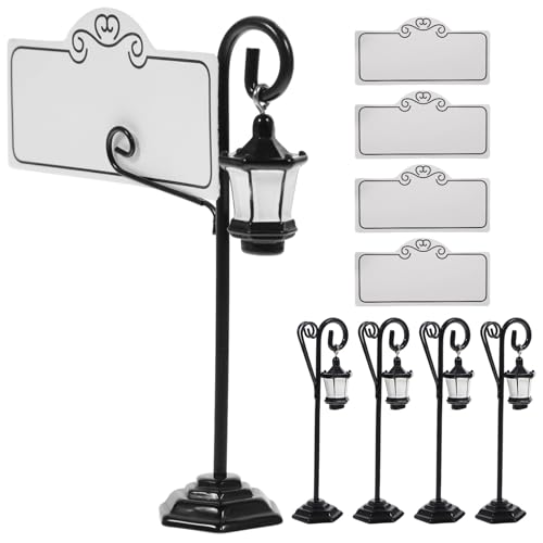TOGEVAL Soportes para Números de Mesa con Pinza para Notas Portatarjetas de Mesa Color Negro Juego de 5 Piezas Ideales para Bodas Banquetes y Restaurantes