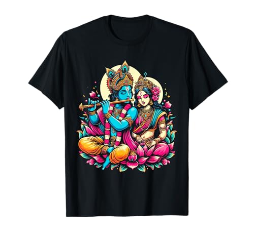 Seigneur Shri Krishna Radha Rani Radhika Krishna Amoureux T-Shirt