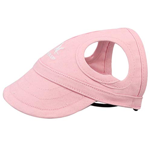 Boné de beisebol esportivo para cães e animais de estimação Flameer Pet com orifícios de orelha para