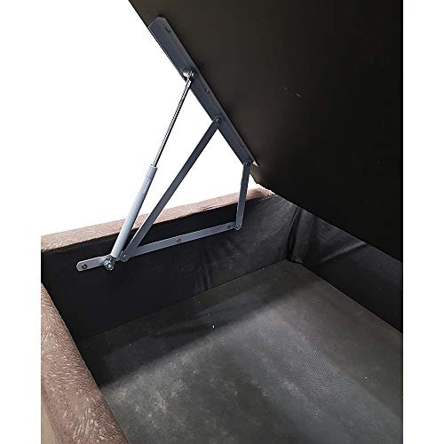 Base Baú p/Colchão Solteiro e-Shop Casa - Suede Marrom