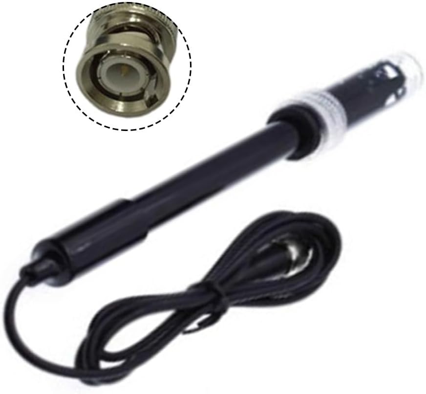 Rechargeable pH Composite Electrode E-201C, Laboratory pH Sensor for Industrial Medical Research Use, 0-14 pH Range, 0-60°C Temp Resistant, Fast