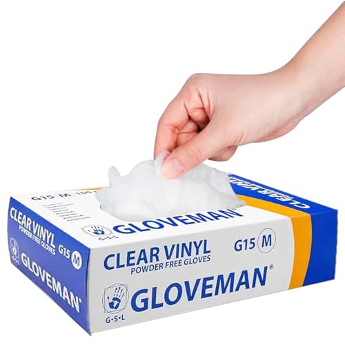 PRIMEONE Gloveman Clear Vinyl Gloves – Disposable, Latex-Free, Powder-Free (100, LARGE) - Image 8