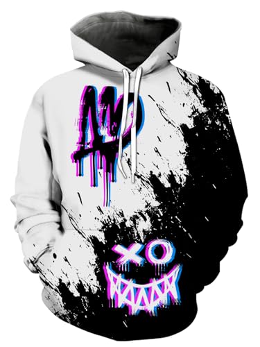 wangstar Mens Graphic Hoodies Pullover Cool Designer Hoodies for Men for Gen Z Cool Anime Funny Sweatshirts, Jh Purple Black Graffiti, S-M