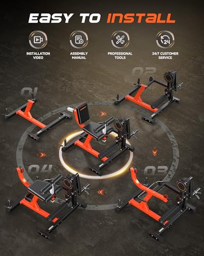 Image of FEIERDUN 4-in-1 Adjustable Leg Extension Curl Machine - 700lbs Capacity Leg Extension Machine for Lower Body Workouts - Adjustable Leg Curl Machine