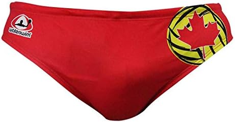 Suit Canada Flag Swimwear, Swim Briefs for Swimmers, Water Polo, Underwater Hockey, Underwater Rugby