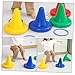 CVUTOVO 1 Set Single Leg Stool with Toss Rings Portable Physical Training for Early Education Games and Skill Development Activities