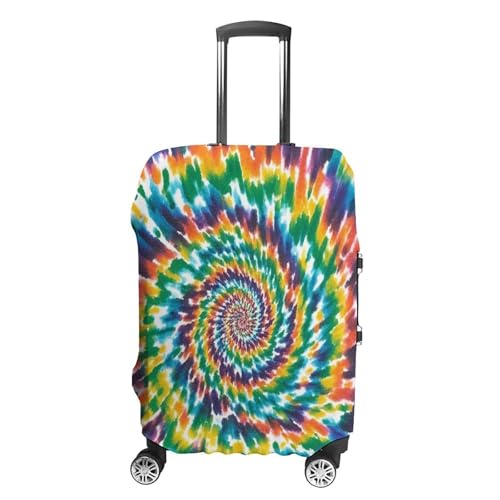 Colorful Spiral Tie Dye Travel Luggage Cover Washable Anti-scratch Suitcase Protector Dustproof Protective Cover Case for Wheeled Luggage Fits 19-32 Inch Luggage