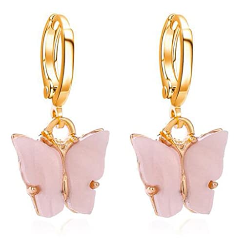 Maverick Butterfly Acrylic Gold Finish Earrings (Pink) (B09MRTQWXK) Amazon Price History, Amazon Price Tracker