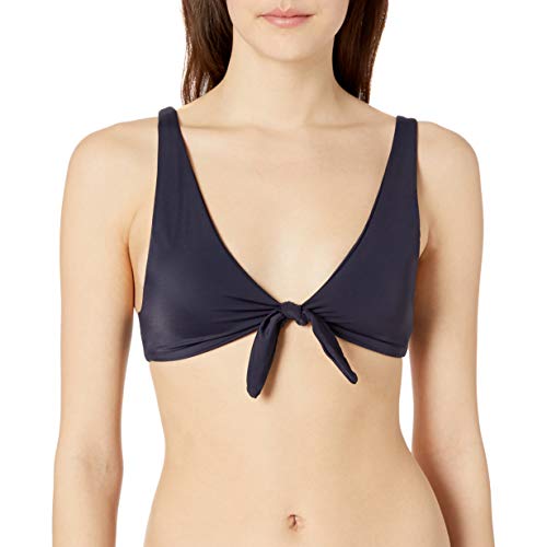 Haut de bikini bleu RVCA en textile extensible premium avec nœud décoratif avant taille XL