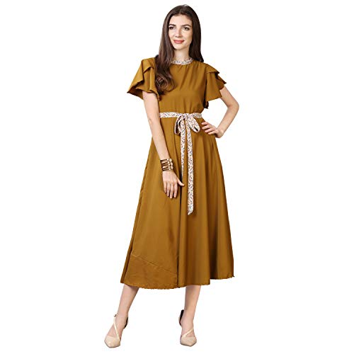 Image of QIQI Women's Crepe A-Line Maxi Casual Dress