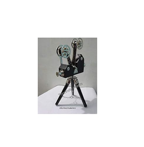 THOR INSTRUMENTS Vintage Designer Wooden Camera Projector with Black Tripod Retro Look Nautical Rustic Vintage Home Decor Gifts