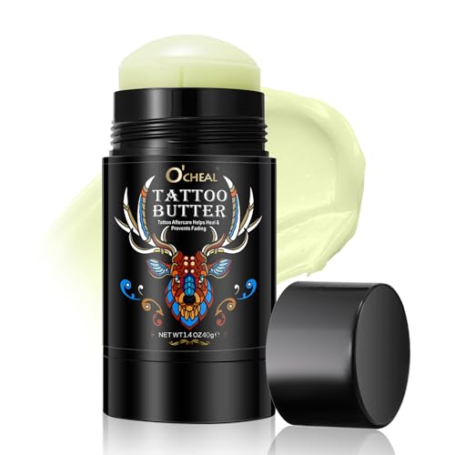DAGEDA Tattoo Aftercare Stick, Aftercare Butter Balm, Tattoo Butter for New & Old Tattoo, Moisturizer for Healing, Brightening and Color Enhancement, Lightweight Texture