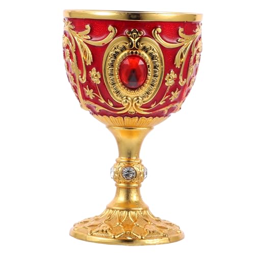 CATIEBYE Copa Licor Retro de Aleación Resistente Vaso Licor Casero Vintage para Whisky y Bebidas Pequeña Taza Bebida con Diseño Europeo Distintivo Regalo para Amantes
