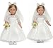sweet dolly Doll Clothes Accesories First Communion Wedding Dress and Suit Set for American 18 inch Doll Boy and Girl