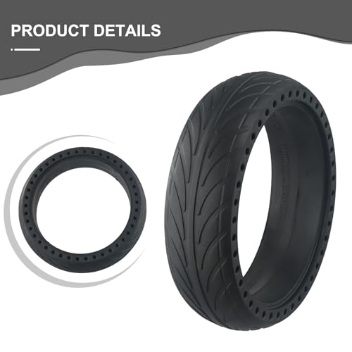 EasyByMall Neumático 8x2.125 para patinete eléctrico Ninebot, Segway ES1/E - Rueda de repuesto de goma negra