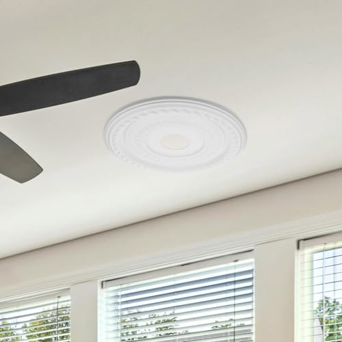 Médaillon décoratif de plafond 41 cm en polyuréthane pour salon chic et authentique - 7