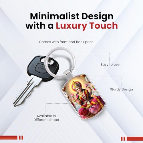 Image of Stylish Metal Keychains with Permanent Glossy Print - Inspirational Quotes & Spiritual Designs - Perfect Key chains for loved ones, Personal Use, Gifts & Return Gifts