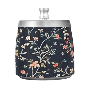 Pink Wildflowers Ashtray with Lid for Cigarette Outdoor Cool Ashtray Stainless Steel Smokeless Odorless Windproof Ashtrays for Home Office Tabletop Outside Patio Balcony