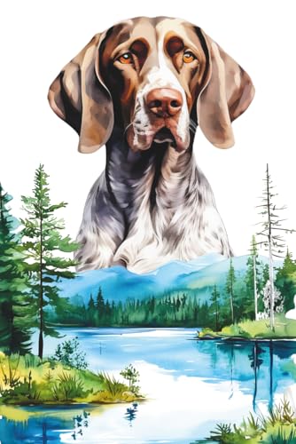 German Shorthair Pointer GSP Bird Dog Notebook: 6 x 9 College Ruled Paper 120 Pages