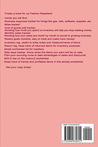 Reseller Logbook: Keep track of Inventory, Miles, Sourcing Expenses, Monthly sales and more! Planner made for Online Clothing Resale business on Bay, Poshmark and Mercari 41t2dMs5guL. SL500 - Reseller Logbook: Keep track of Inventory, Miles, Sourcing Expenses, Monthly sales and more! Planner made for Online Clothing Resale business on Bay, Poshmark and Mercari