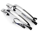 Jepacr 806409N00A Exterior Outer Chrome Door Handle Front Left & Right Side (2 PCS), with Sensor and Smart Keyless Entry System, for Nissan Sentra/Maxima/Murano/Leaf Replace# 806469N00A 806469N00A