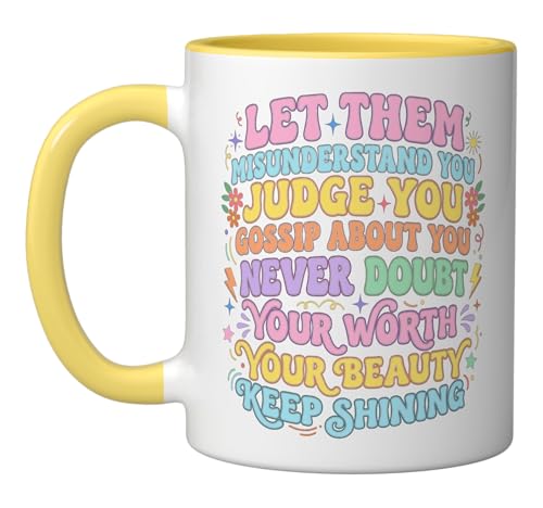 Taza de cerámica con frase motivacional 11 oz miniatura 1