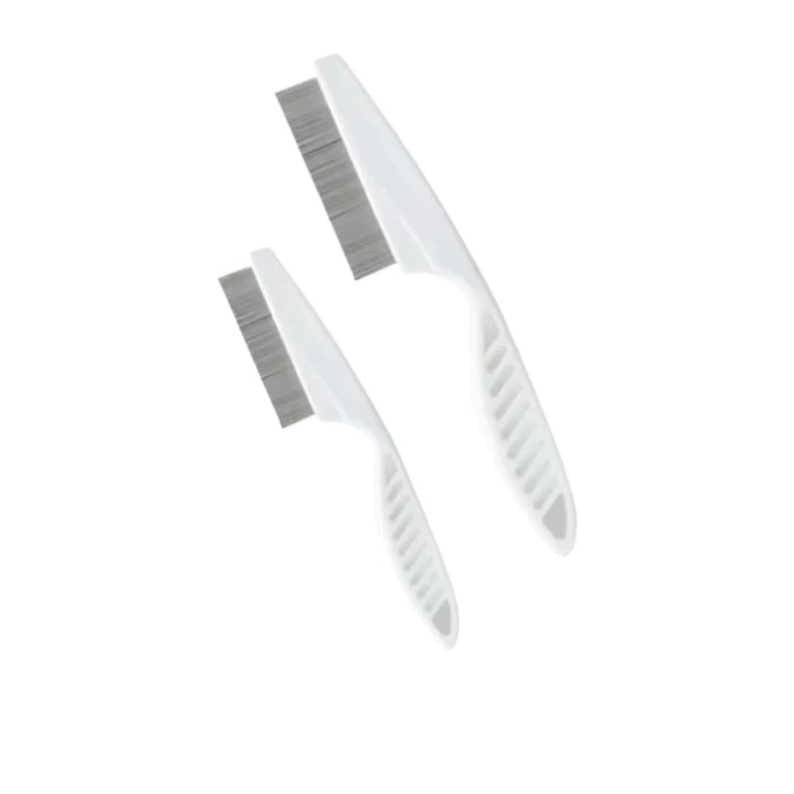 Haustierhaar-Auswurfkamm, Edelstahl, Flohkamm, for Katzen und Hunde, bequeme Pflege, Fellentfernungsbürste(WHITE,S)